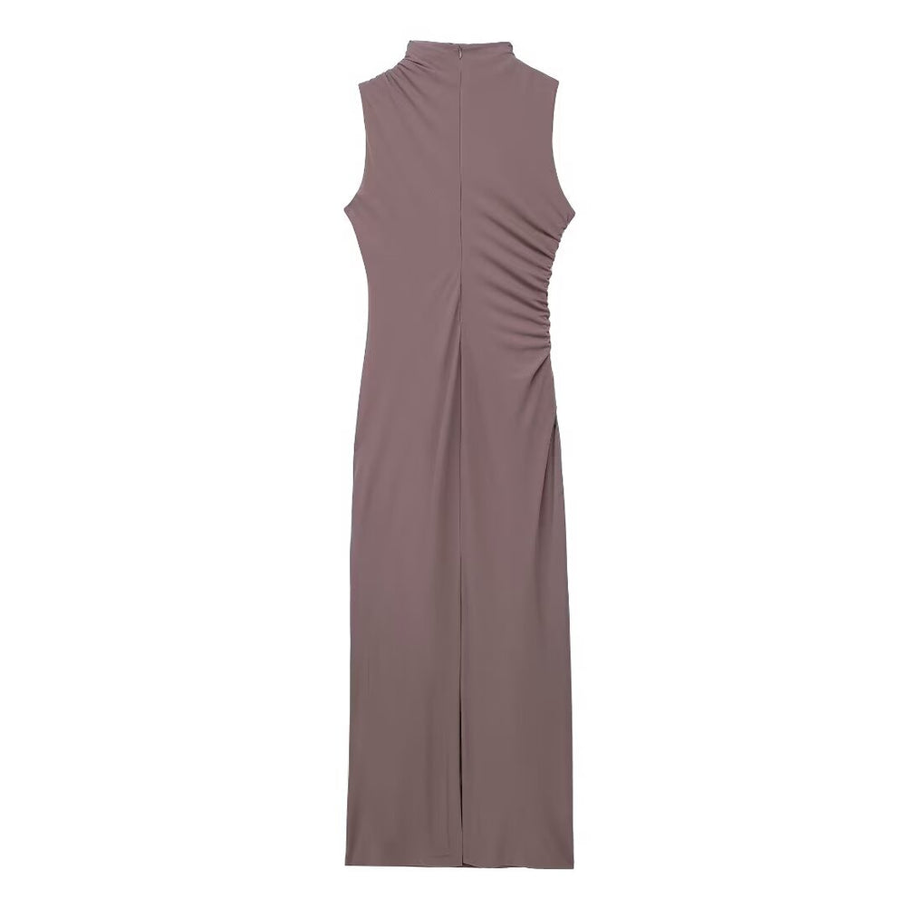 
                      
                        Mock Neck Ruched Maxi Dress
                      
                    