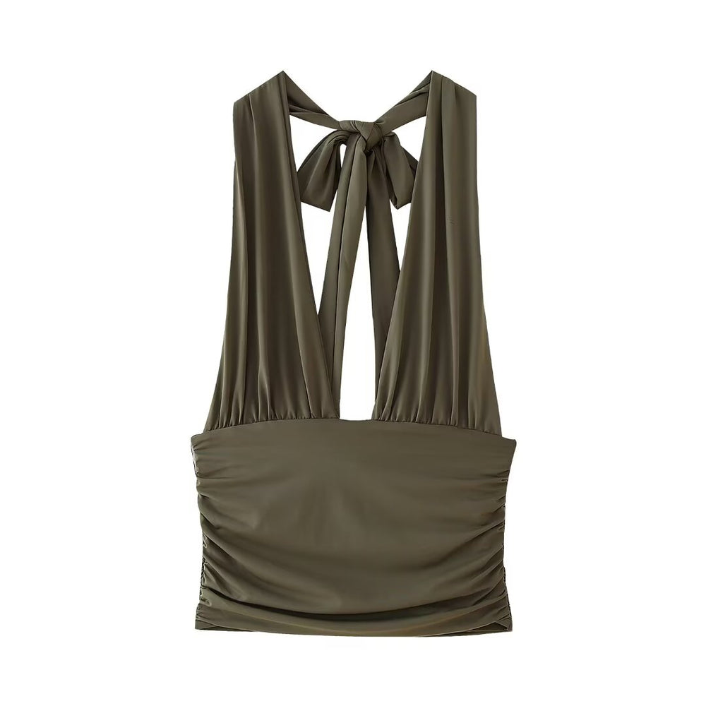 
                      
                        Plunge Halter Top
                      
                    