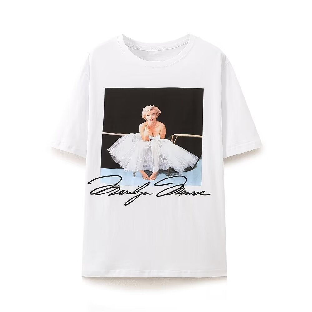 
                      
                        Marilyn Monroe Print Graphic Tee
                      
                    