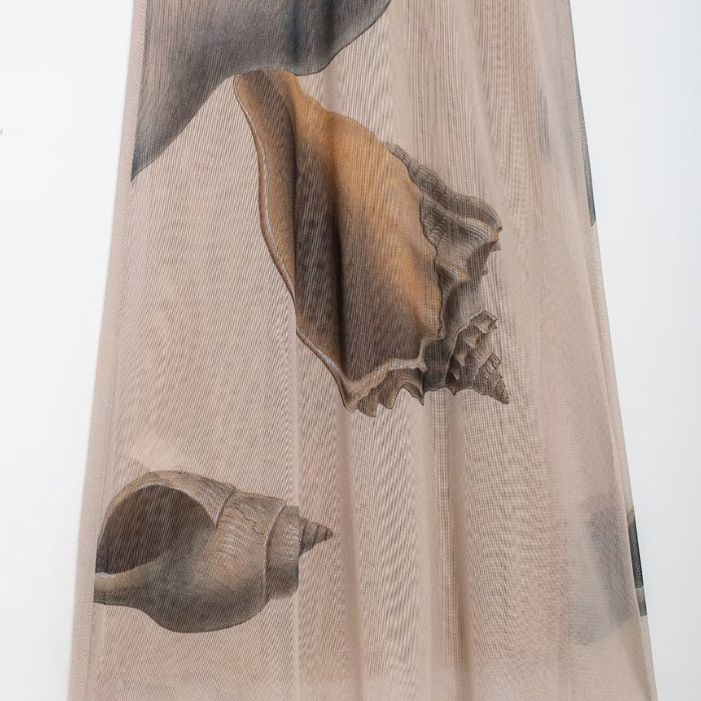 
                  
                    Shell Print Halter Maxi Dress
                  
                