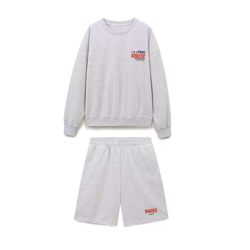 France Athleisure Long Sleeve and Shorts Set