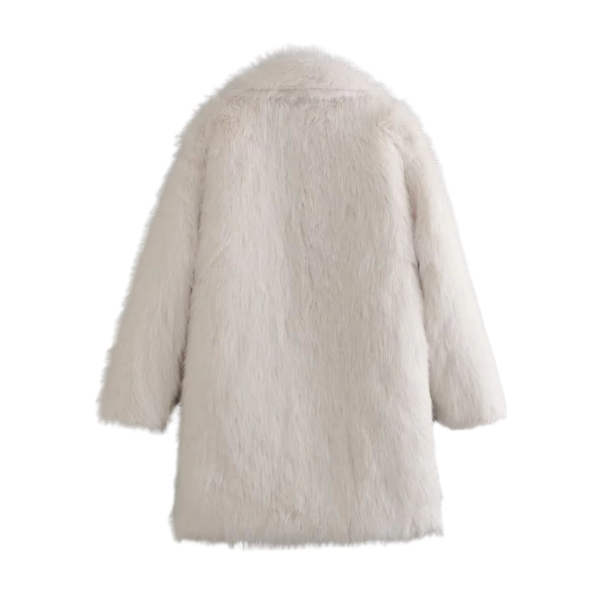 Faux Fur Long Sleeve Coat