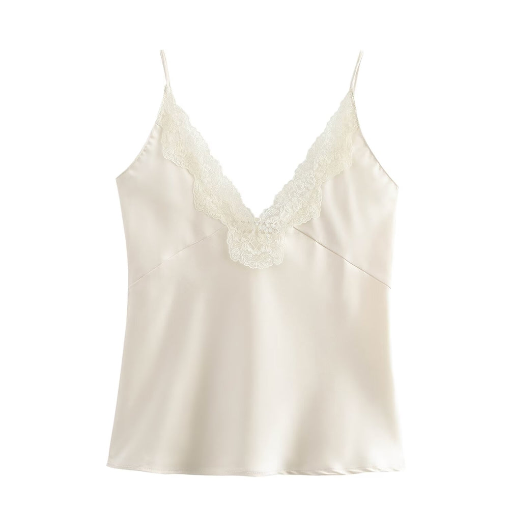 Lace Trim Spaghetti Strap Camisole