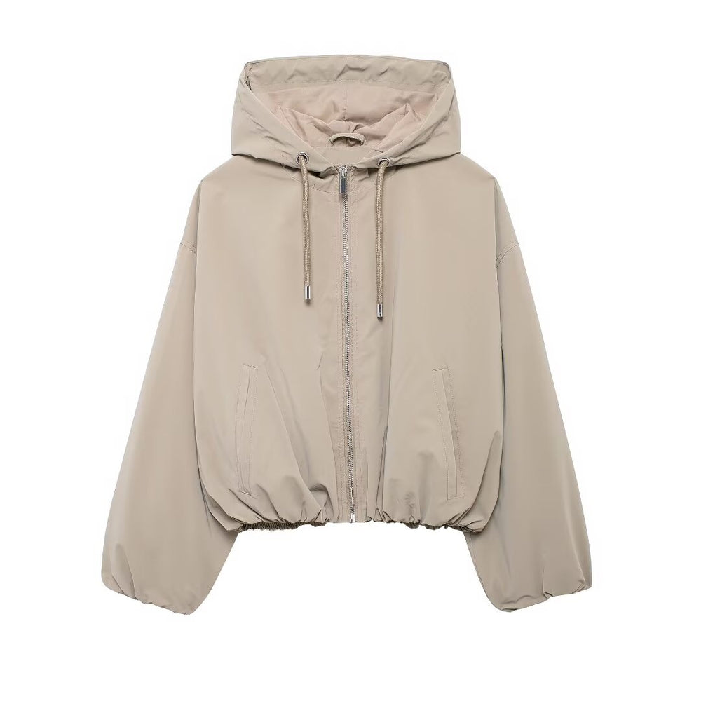 
                  
                    Hooded Cinched Hem Jacket
                  
                