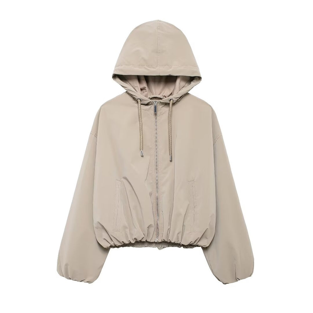 
                  
                    Hooded Cinched Hem Jacket
                  
                