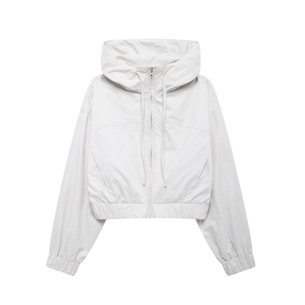 
                  
                    Hooded Windbreaker Zip Up Jacket
                  
                