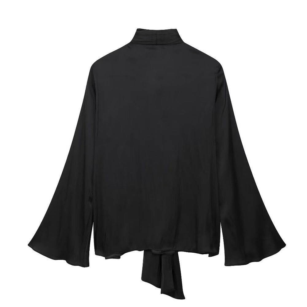 
                  
                    Tied Neck Bell Sleeve Blouse
                  
                