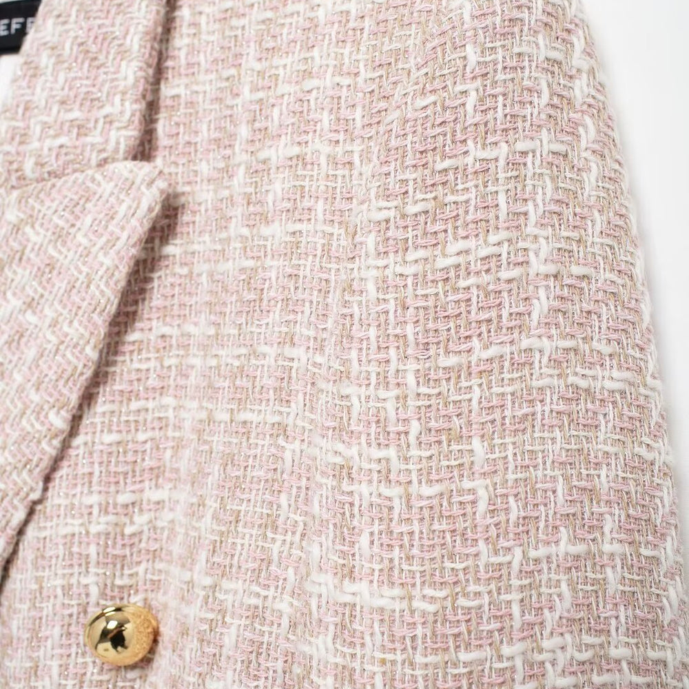 
                  
                    Double Breasted Tweed Blazer
                  
                