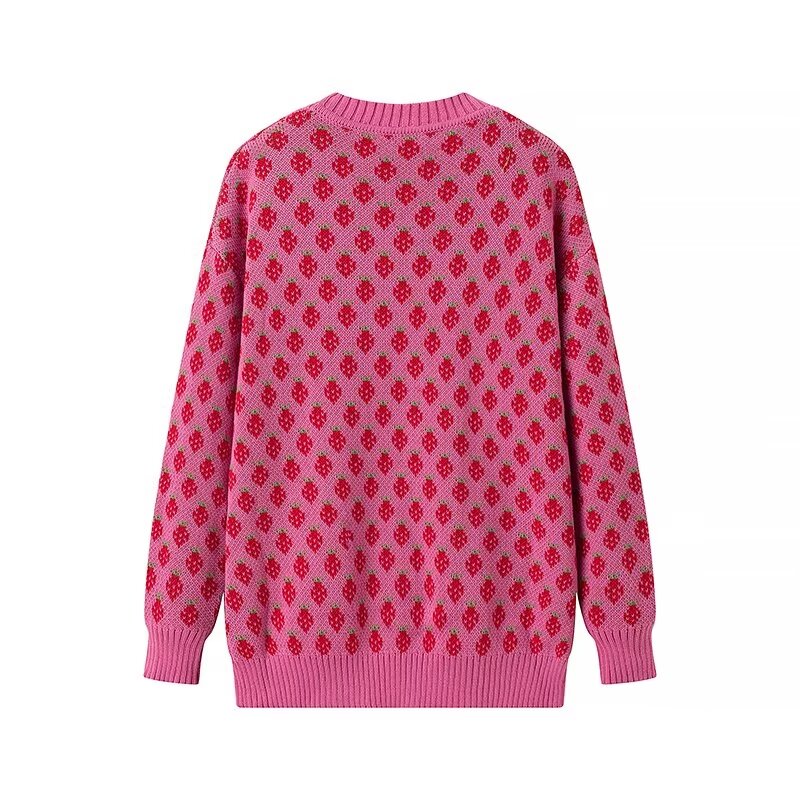 
                      
                        Strawberry Print Long Sleeve Sweater
                      
                    