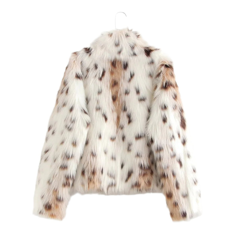 
                      
                        Spotted Faux Fur Coat
                      
                    