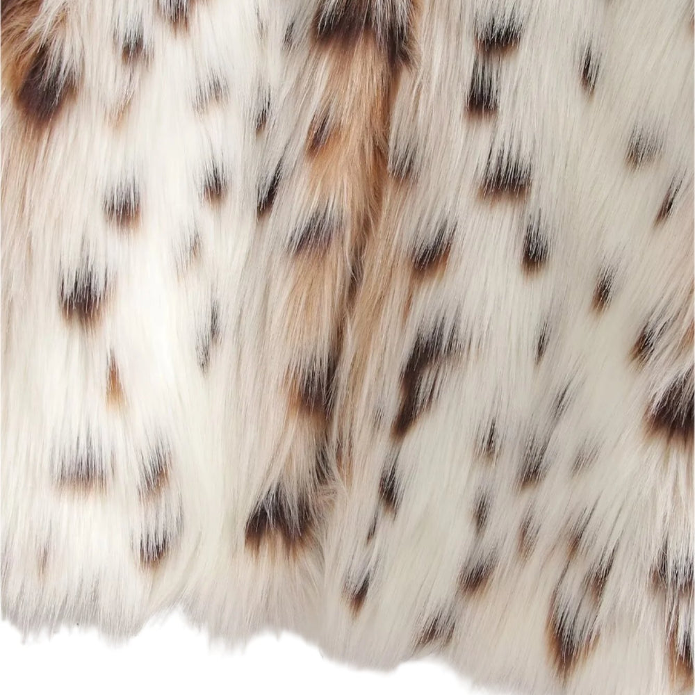 
                      
                        Spotted Faux Fur Coat
                      
                    