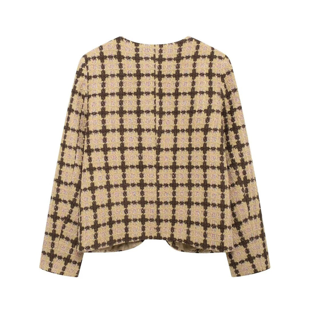 Checker Gold Button Jacket