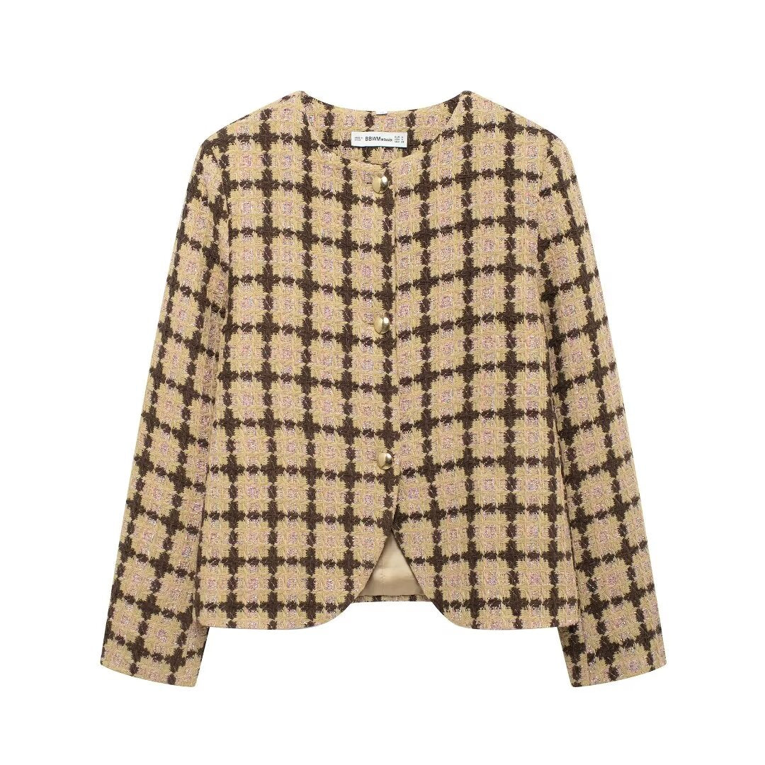 Checker Gold Button Jacket