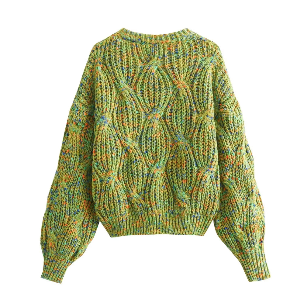 
                      
                        Twist Knit Crew Neck Long Sleeve Sweater
                      
                    