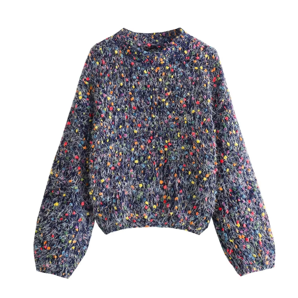 
                      
                        Multicolor Speckle Long Sleeve Sweater
                      
                    