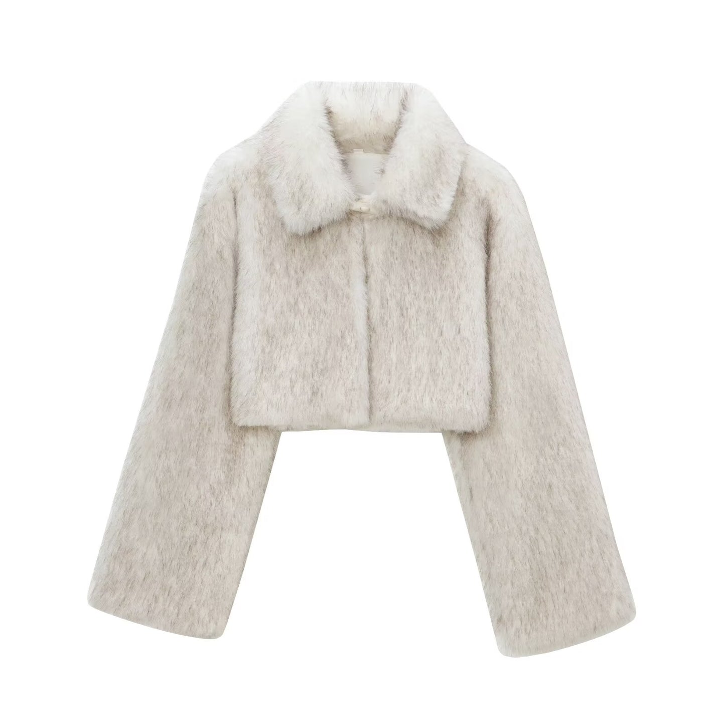 Cropped Faux Fur Jacket