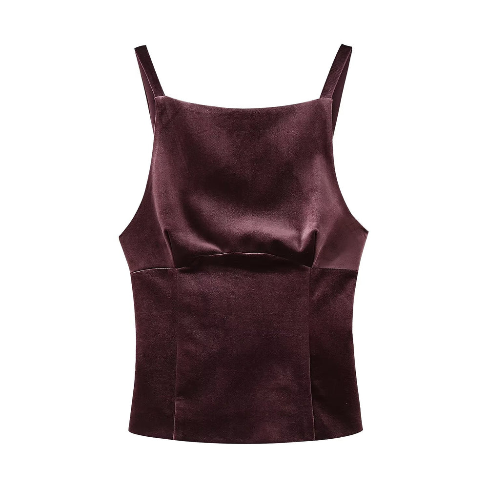 
                      
                        Velvet Bow Back Top
                      
                    