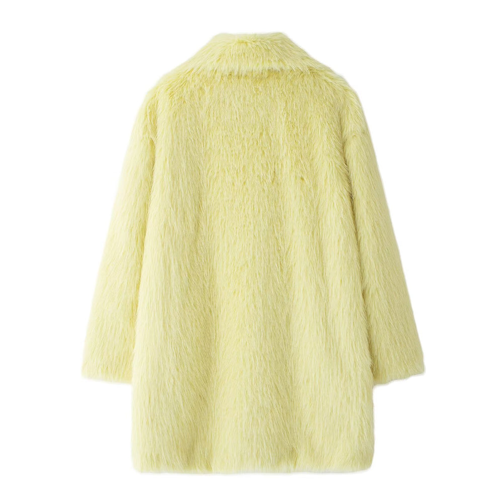 
                  
                    Faux Fur Collared Long Sleeve Coat
                  
                