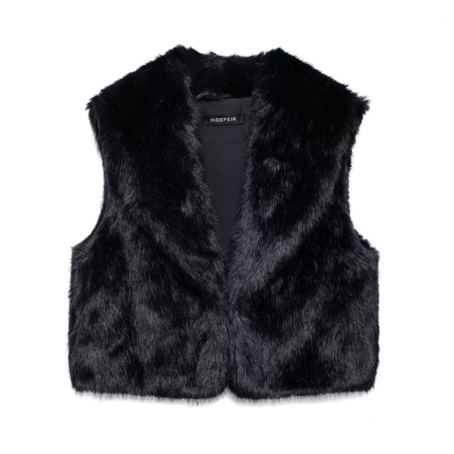 V-Neck Fur Vest