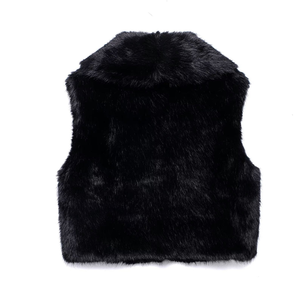 V-Neck Fur Vest