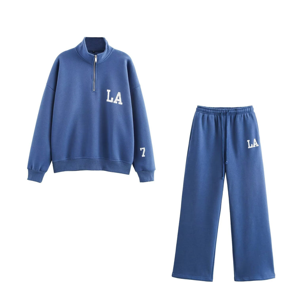 LA Half Zip and Sweatpants Set