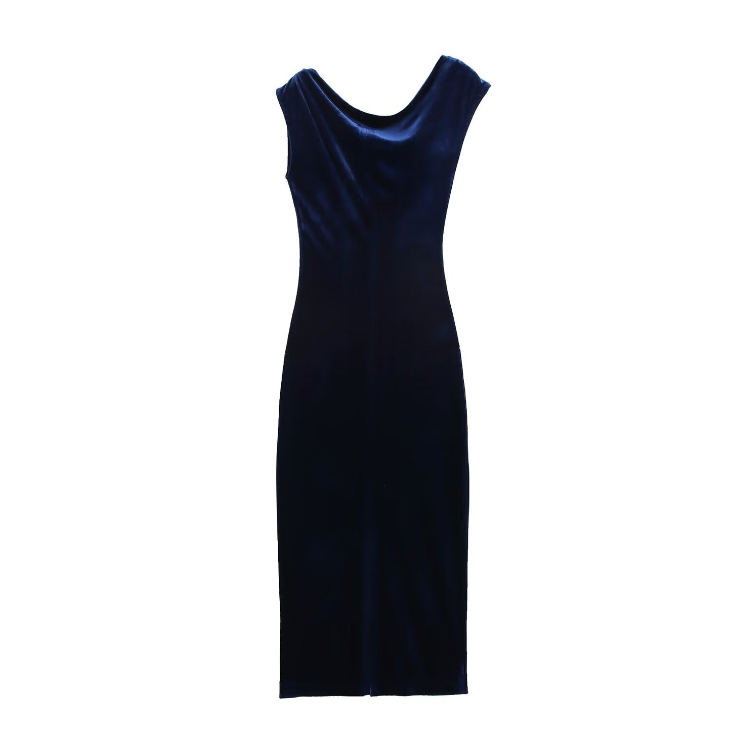 Velvet Off The Shoulder Midi Dress - Shop Style Shark Blue / M Velvet Off The Shoulder Midi Dress - Shop Style Shark Blue / M