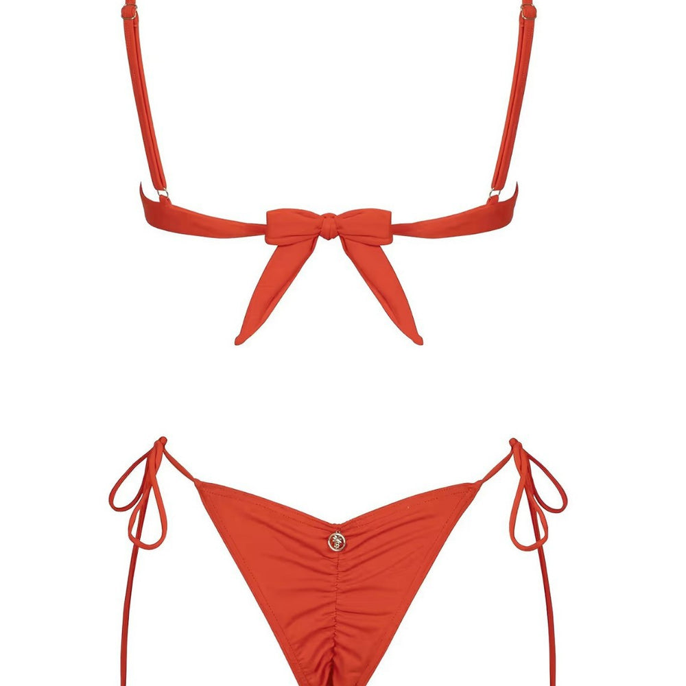 Underwire Spaghetti Strap Bikini Set