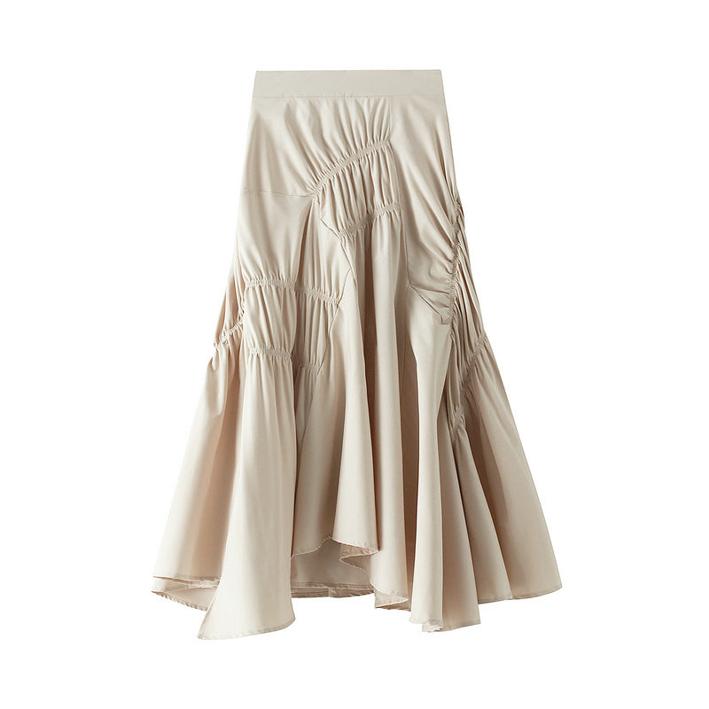 
                      
                        A Line Asymmetric Hem Midi Skirt
                      
                    