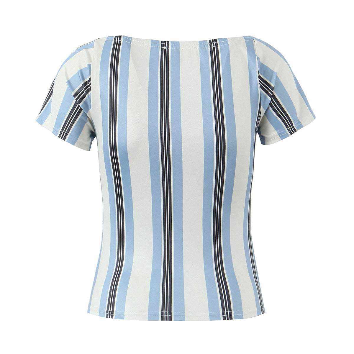 Striped Sweetheart Neckline Top