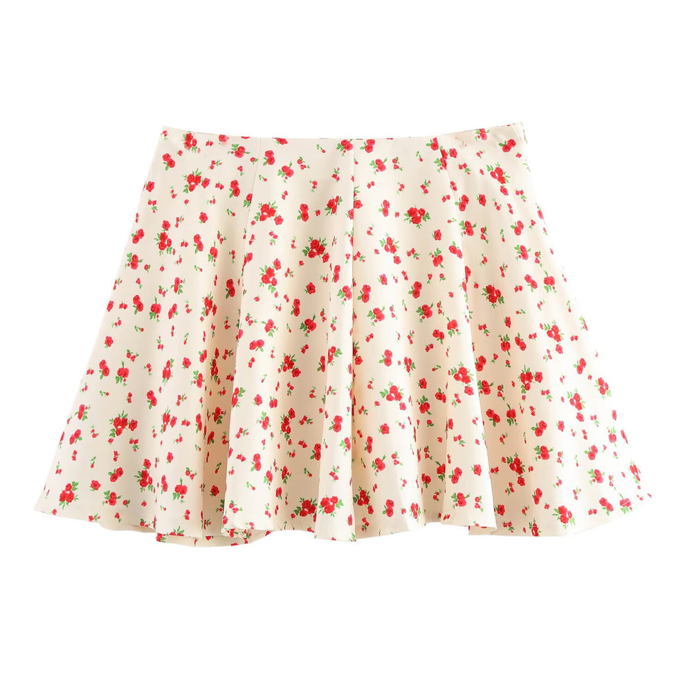 
                  
                    Floral Print Square Collar Top and Mini Skirt Set
                  
                