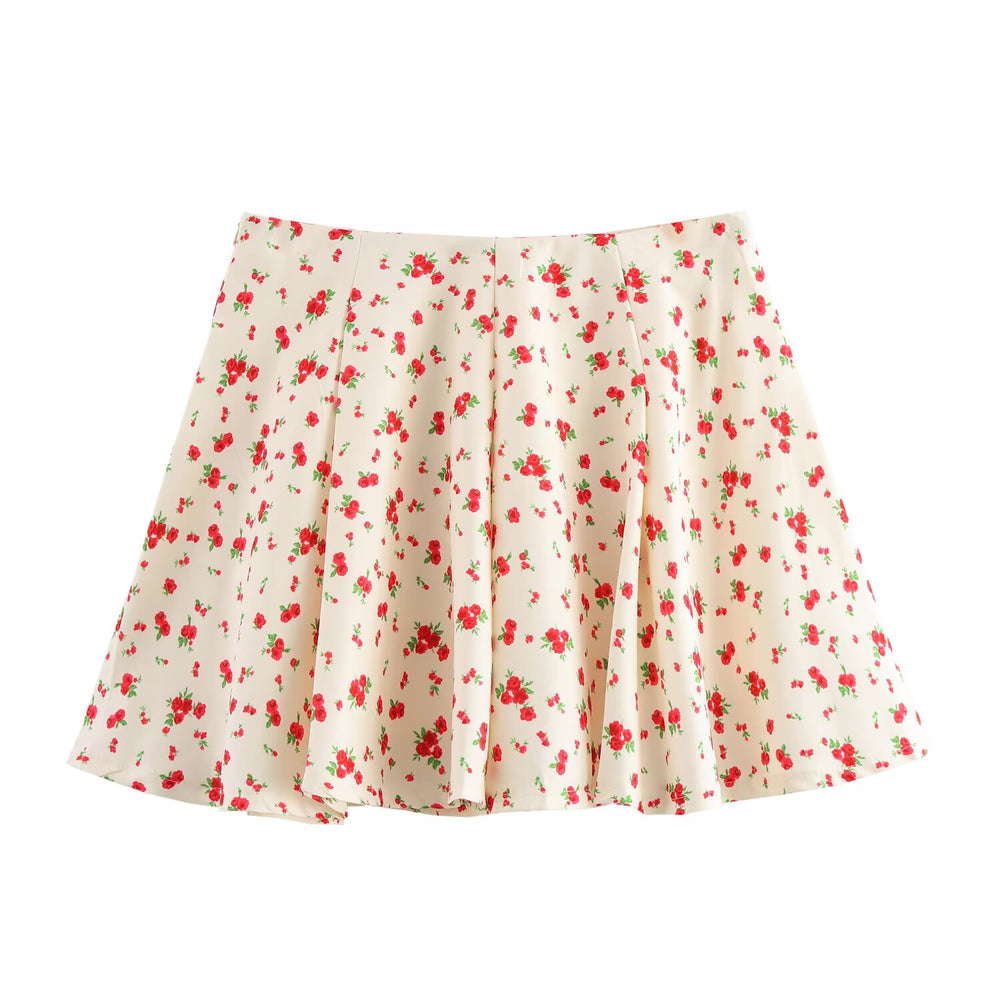 
                  
                    Floral Print Square Collar Top and Mini Skirt Set
                  
                