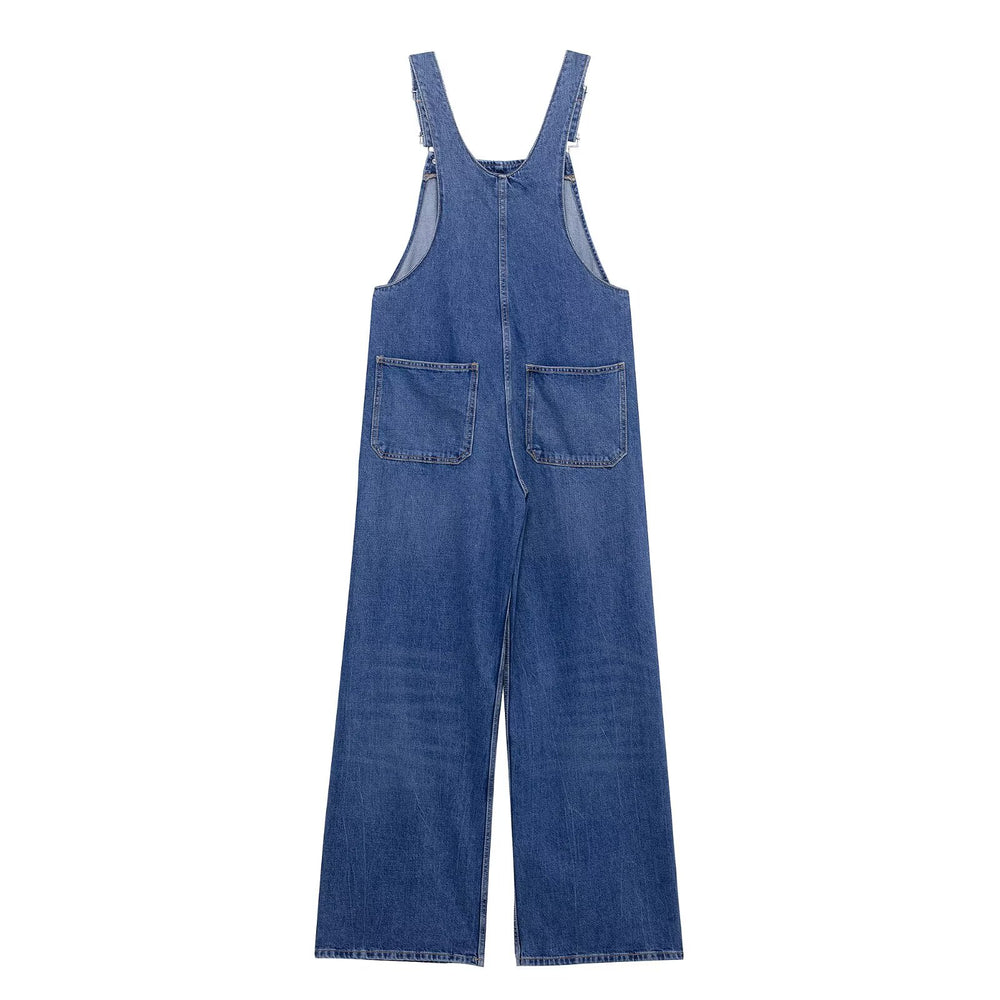 Denim Full Length Overalls