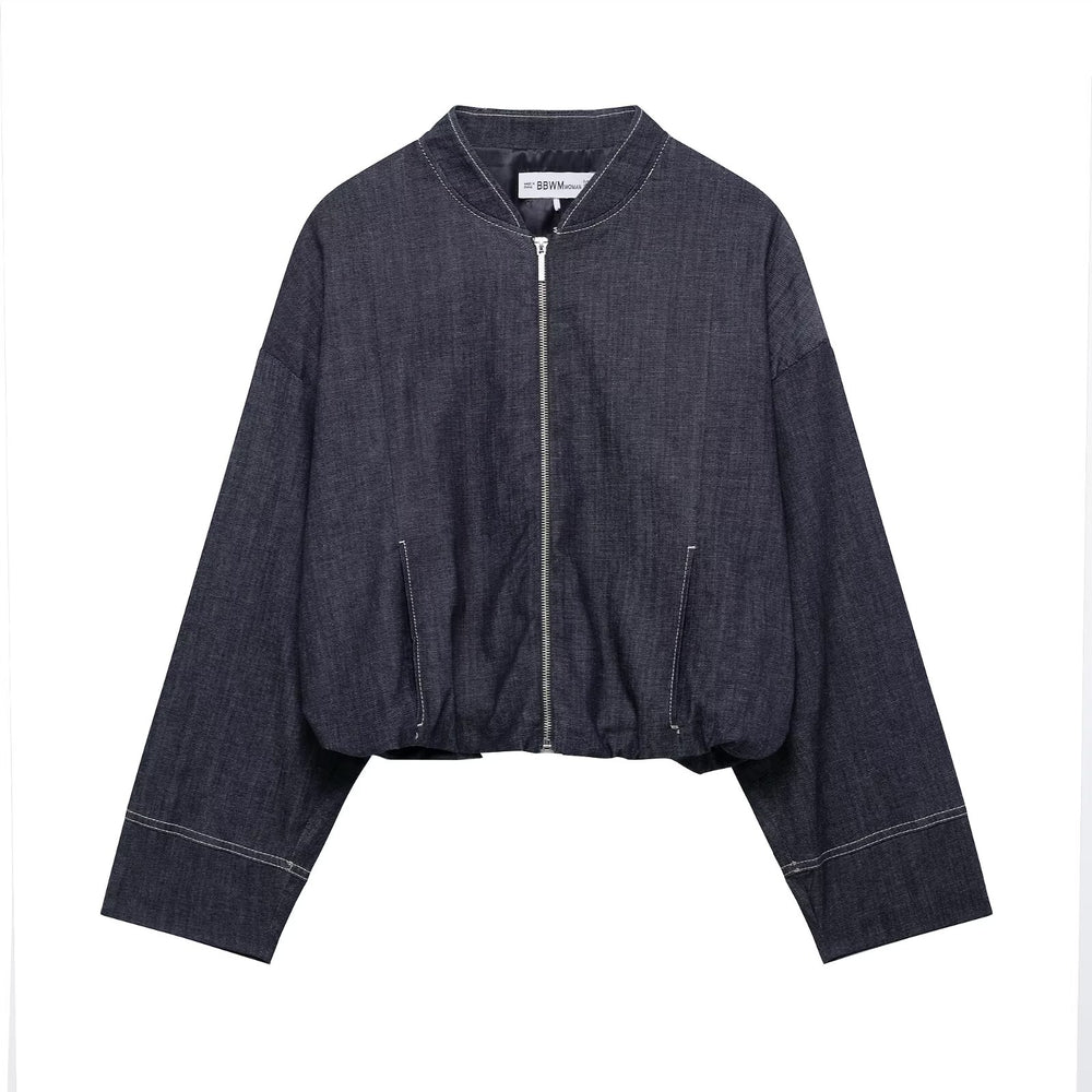 Zip Up Bomber Jacket and Pleated Skort Set