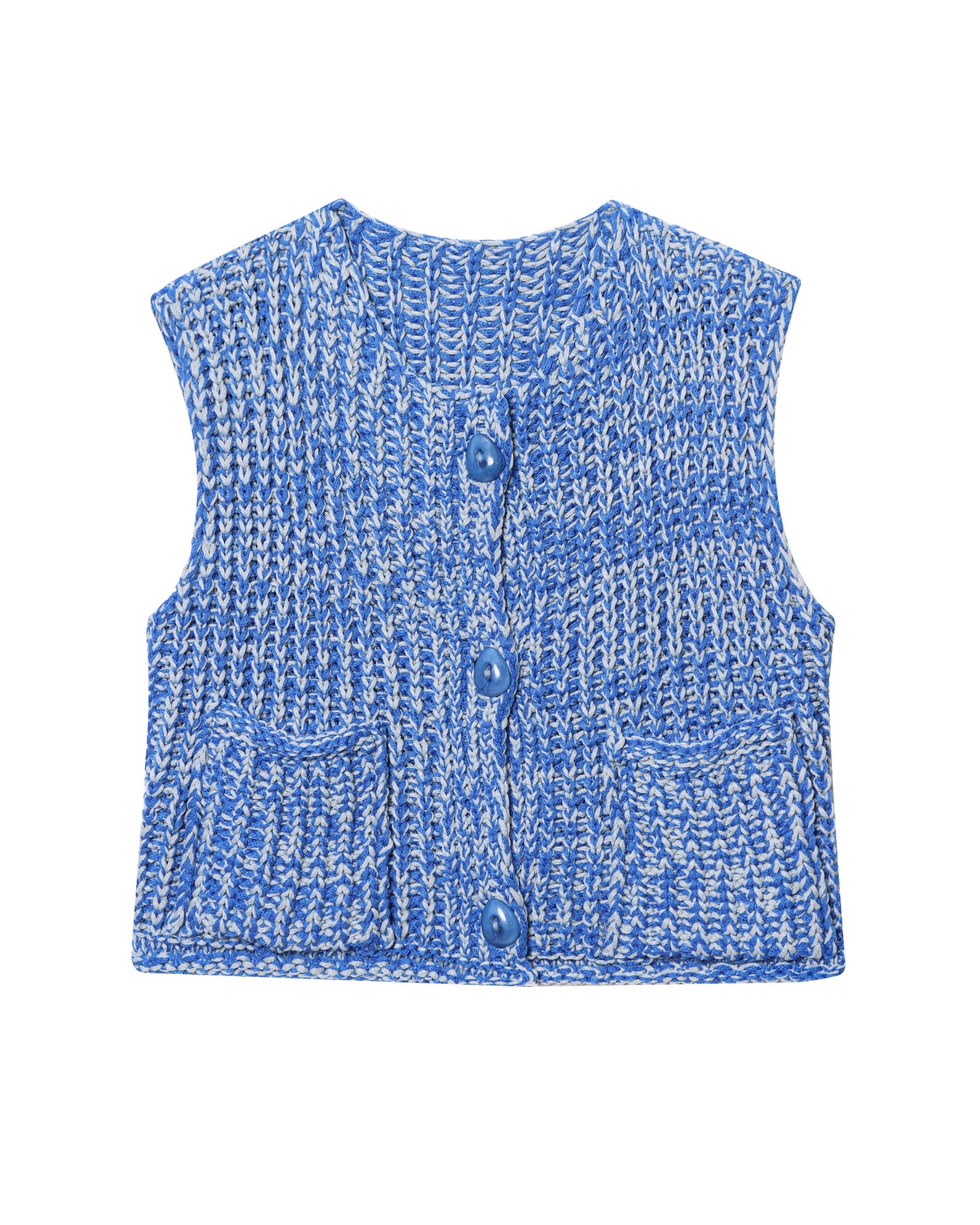 Sleeveless Button Down Sweater