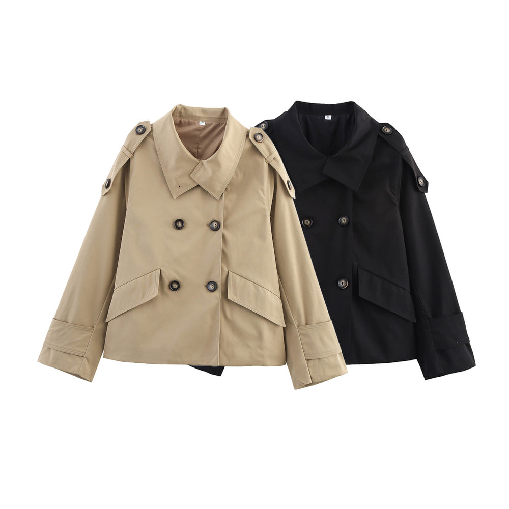 
                  
                    Long Sleeve Cropped Trench
                  
                