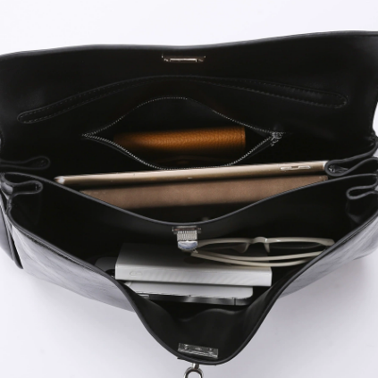 
                  
                    Glossy Faux Leather Shoulder Bag
                  
                