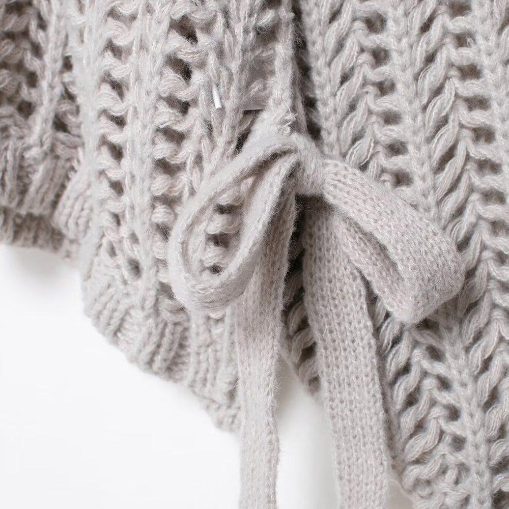 
                  
                    Chunky Knit Bow Accent Sweater
                  
                