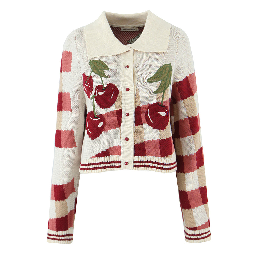 Long Sleeve Button Down Collared Sweater