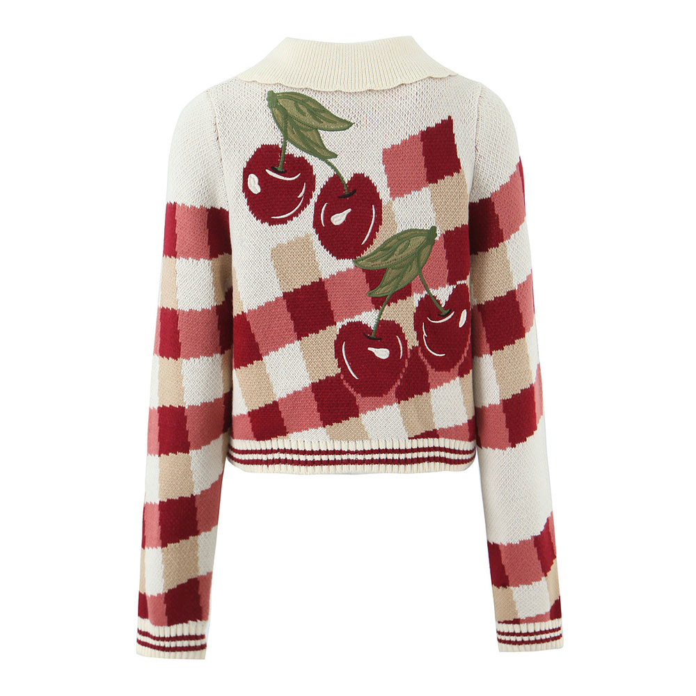 Long Sleeve Button Down Collared Sweater