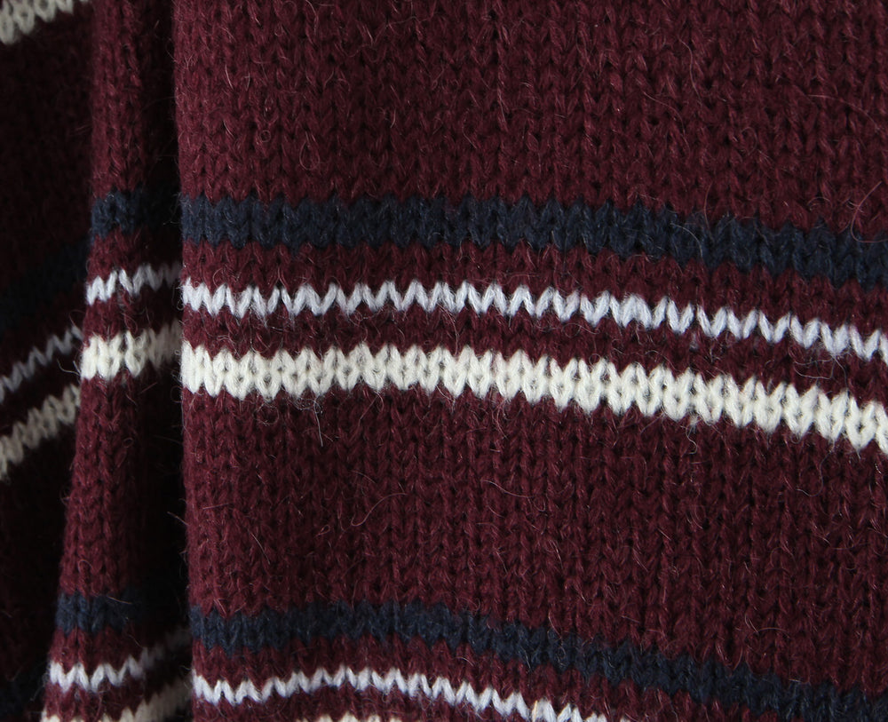 
                  
                    Striped Long Sleeve Collared Sweater
                  
                