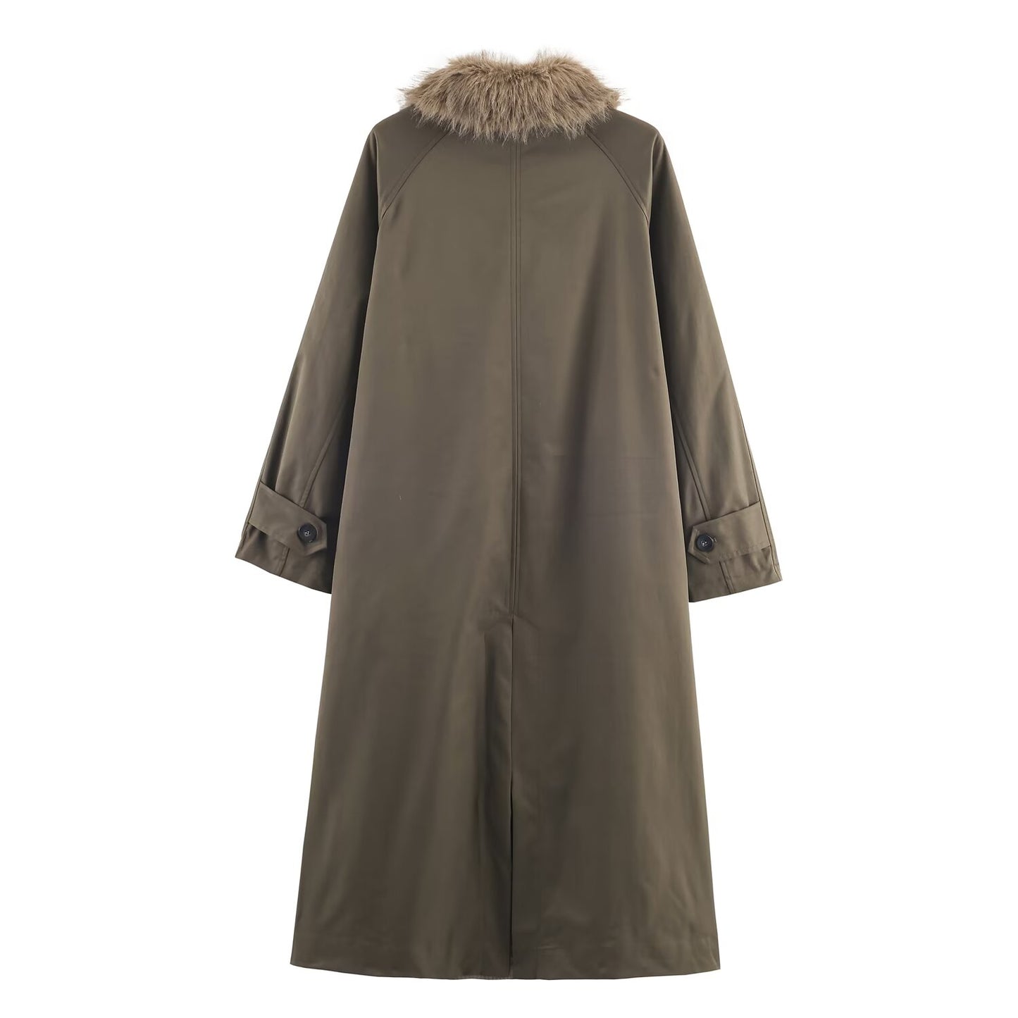Detachable Fur Collar Coat