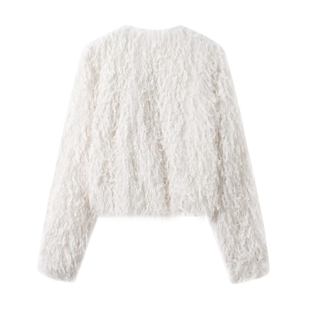 Long Haired Faux Fur Jacket