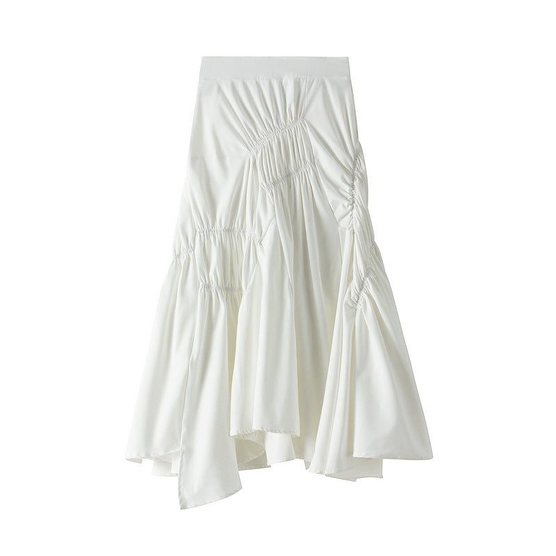 
                      
                        A Line Asymmetric Hem Midi Skirt
                      
                    