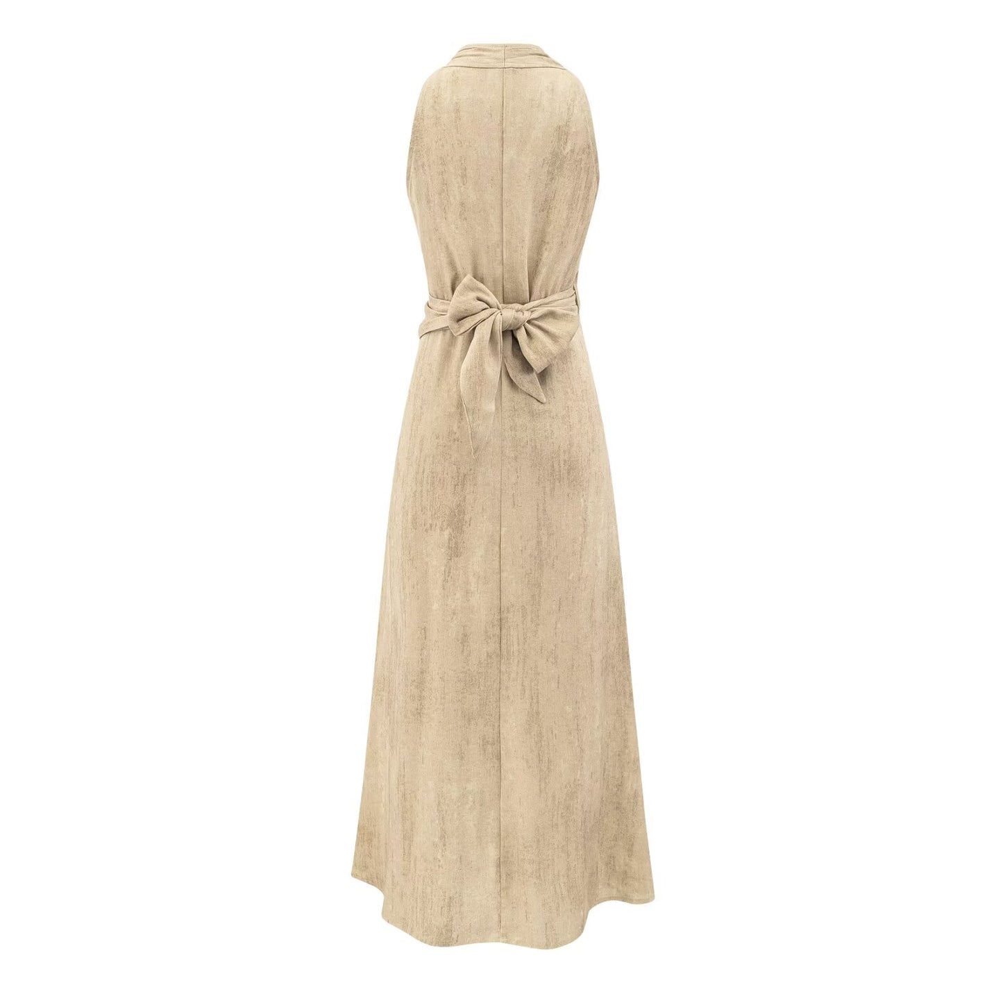 The Cinched Waist Maxi Dress - Shop Style Shark Khaki / M The Cinched Waist Maxi Dress - Shop Style Shark Khaki / M