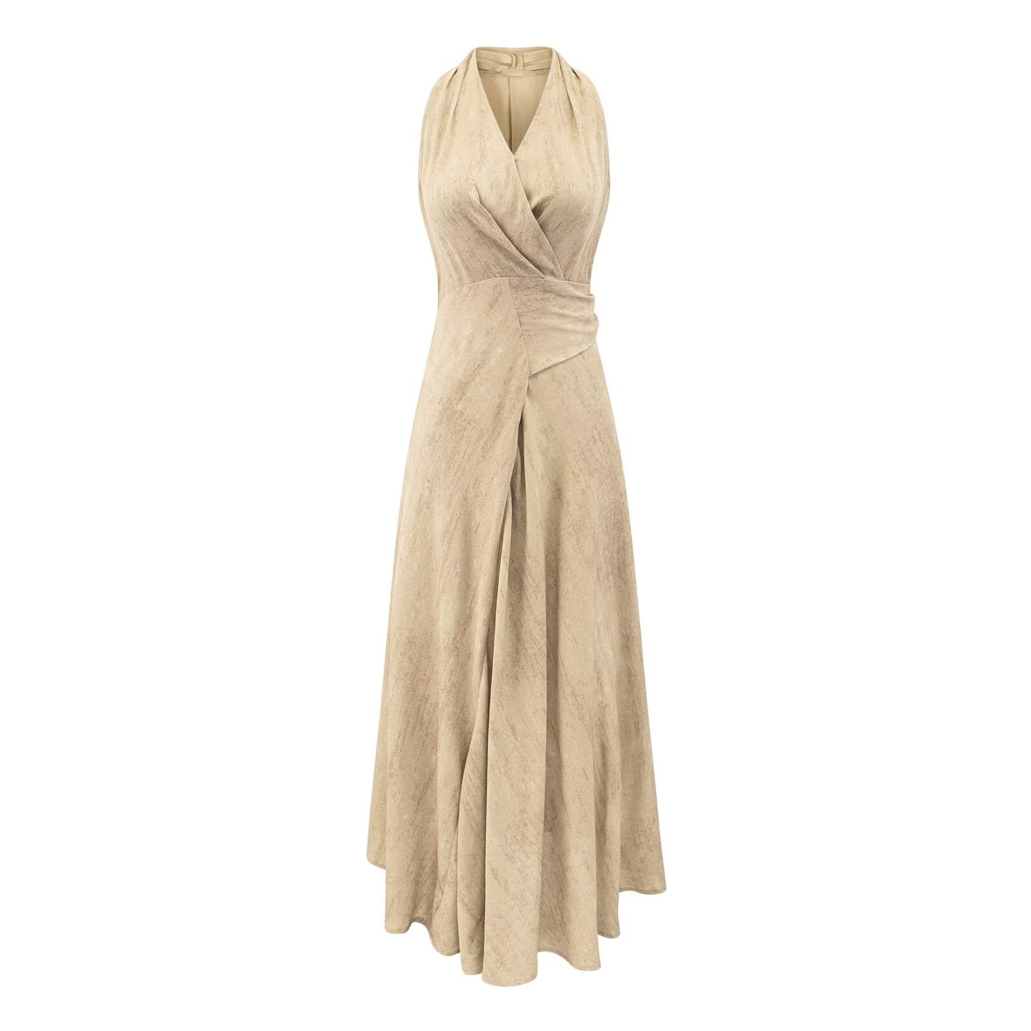 The Cinched Waist Maxi Dress - Shop Style Shark Khaki / M The Cinched Waist Maxi Dress - Shop Style Shark Khaki / M