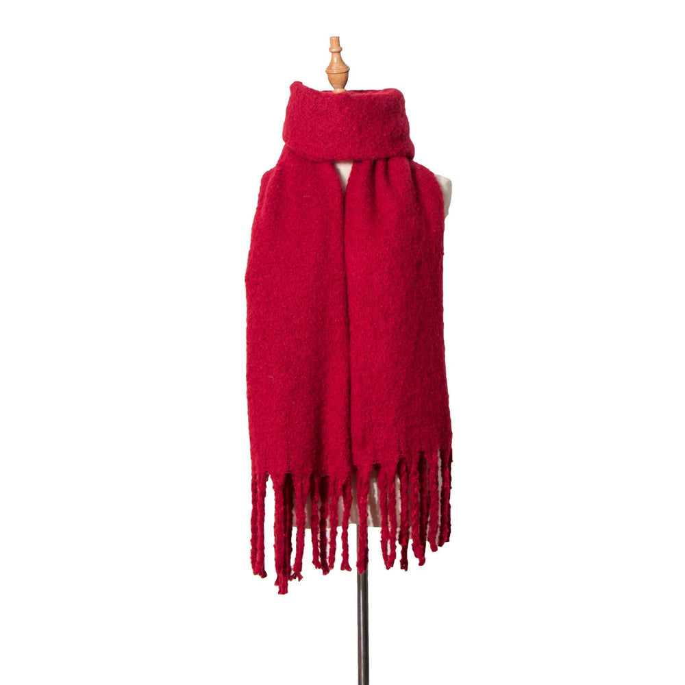 
                      
                        Fringed Wide Knit Scarf
                      
                    