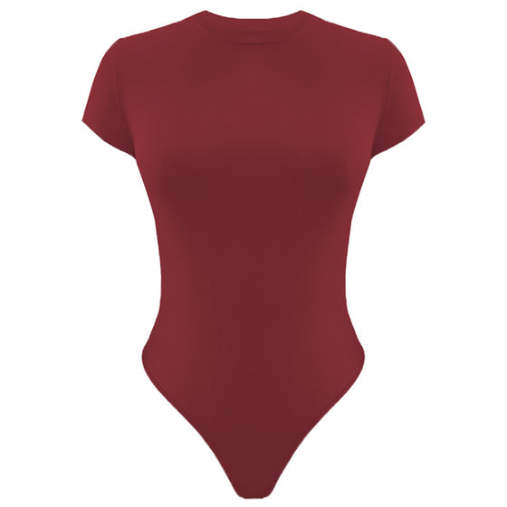 Short Sleeve Crew Neck Bodysuit