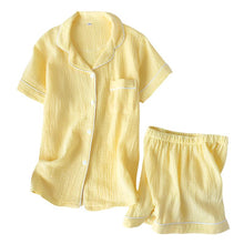  Cotton Crepe Short Sleeve Pajamas