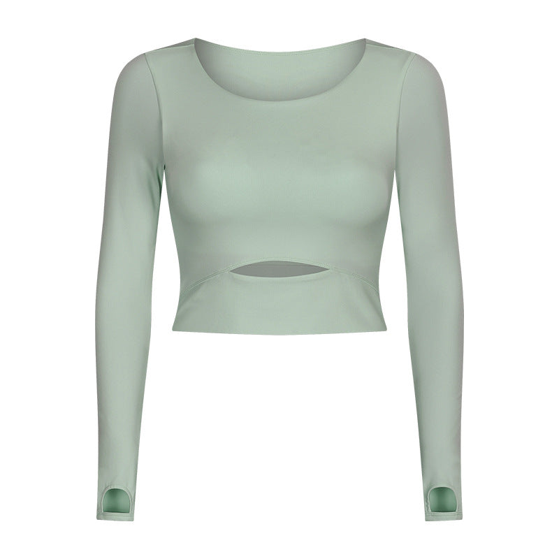 
                      
                        Under Bust Cut Out Long Sleeve Cropped Yoga Top
                      
                    