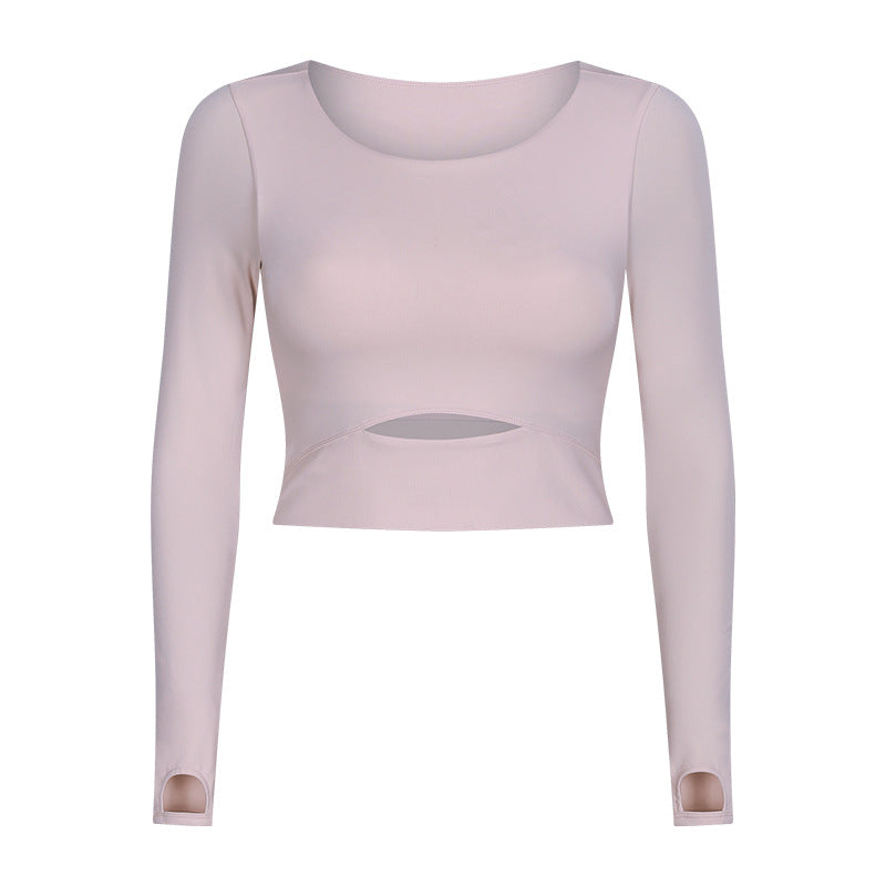 
                      
                        Under Bust Cut Out Long Sleeve Cropped Yoga Top
                      
                    